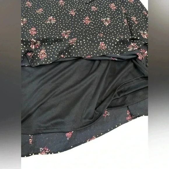 Kate & Mallory Black Gold Floral Long Sleeve V-Neck Maxi Dress Women’s size XS - Picture 15 of 16